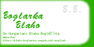 boglarka blaho business card